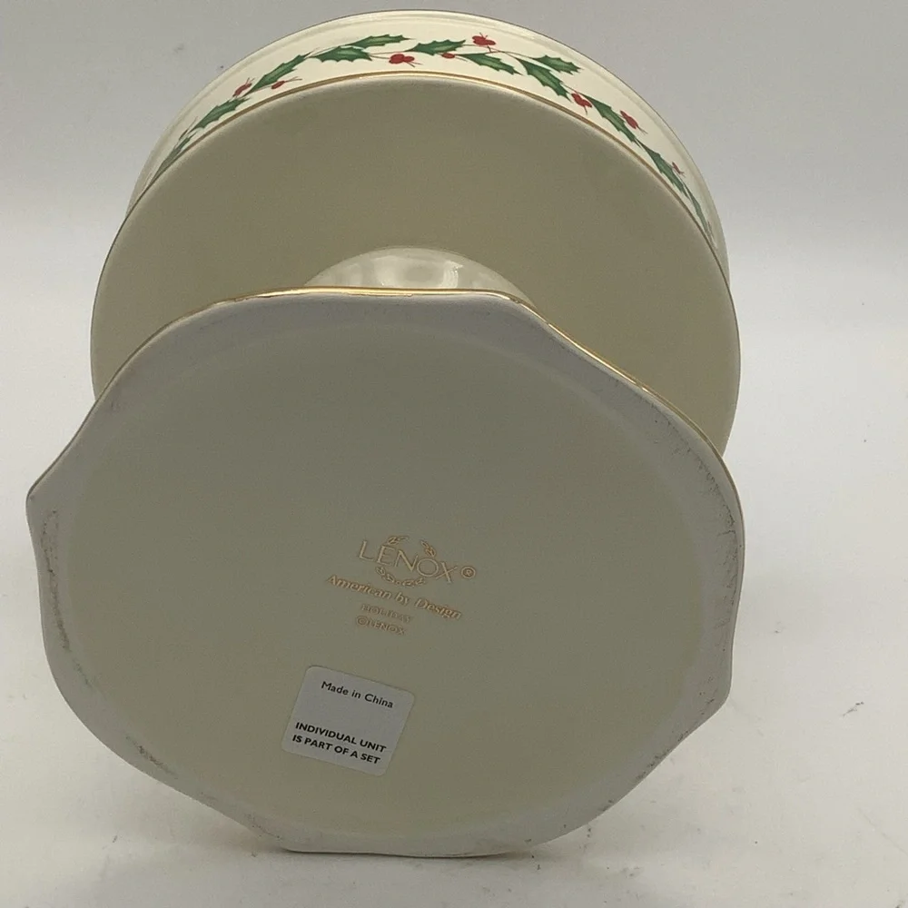 Lenox Holiday Pillar Candle Holder with Glass Shade